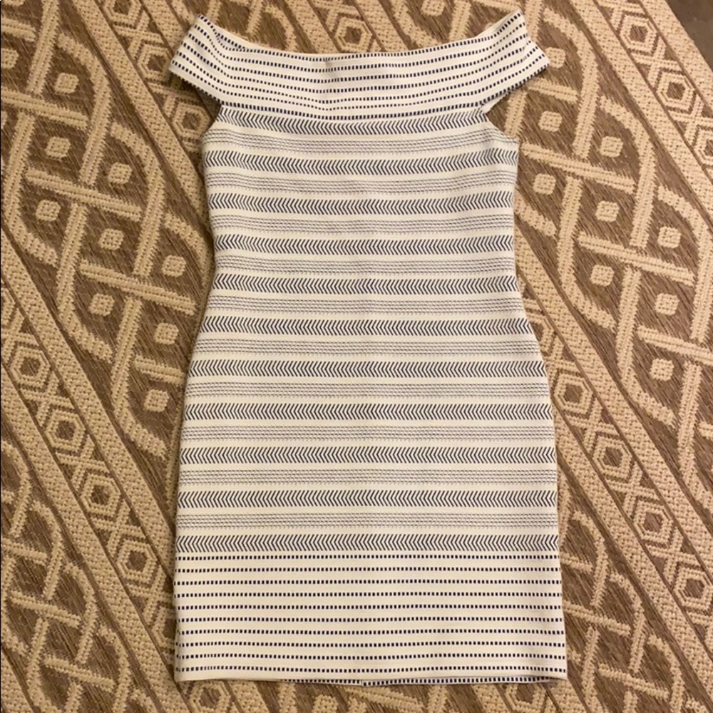 NWT Shoshanna White and Blue Bodycon Dress